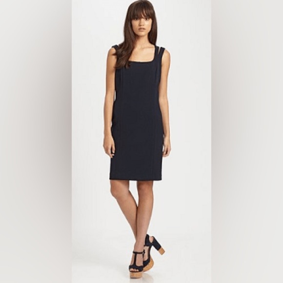 NWT Michael Kors Made in Italy Black Midi Dress Size 4 Authentic - Picture 1 of 10
